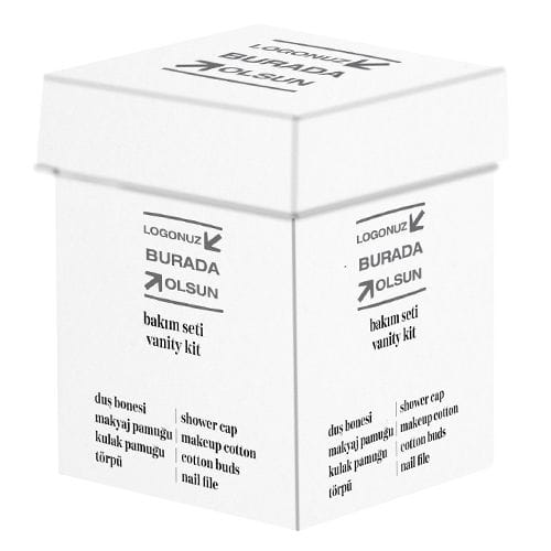 Hotel Custom Logo Printed Boxed 4-Piece Vanity Kit