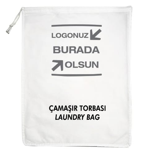 Otel Logo Baskılı Tela Çamaşır Torbası