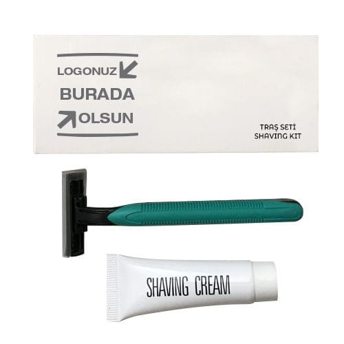 Hotel Custom Logo Printed Boxed Shaving Kit