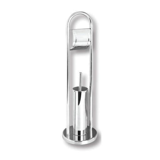 Freestanding Toilet Roll Holder Set Stainless Steel