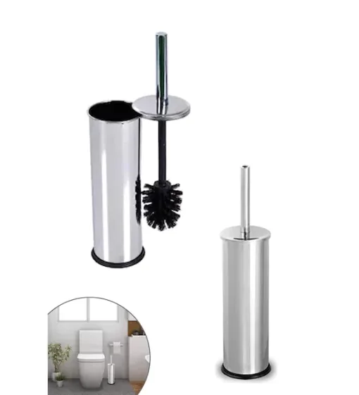 Hotel Toilet Brush with Pyramid Lid, Stainless Steel
