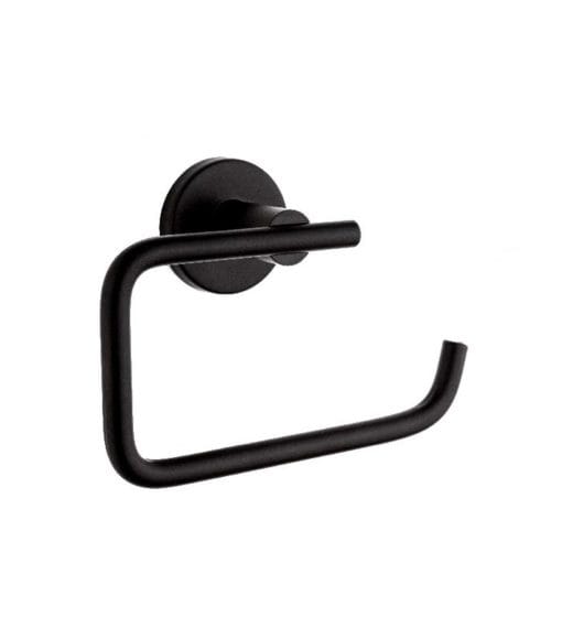 Black Luxury Toilet Roll Holder Open