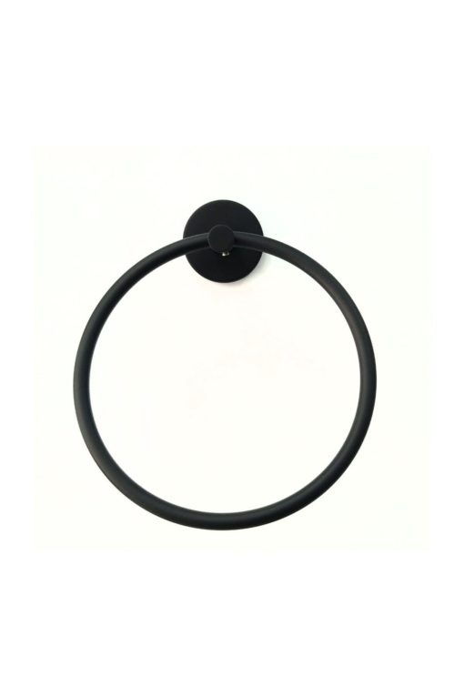 Otel Tipi Siyah Yuvarlak Havluluk